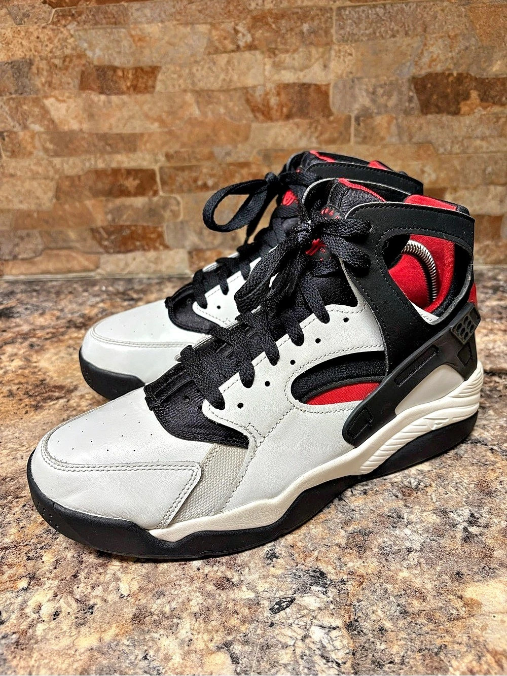 Nike Air Flight Huarache Photon Dust Gym Red High Top Sneakers US 8.5